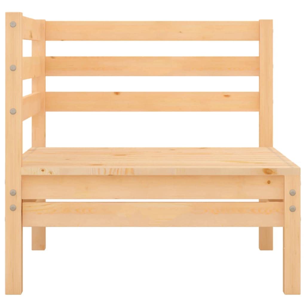 vidaXL Heim & Garten 2-Sitzer Gartensofa Braun Kiefer Massivholz