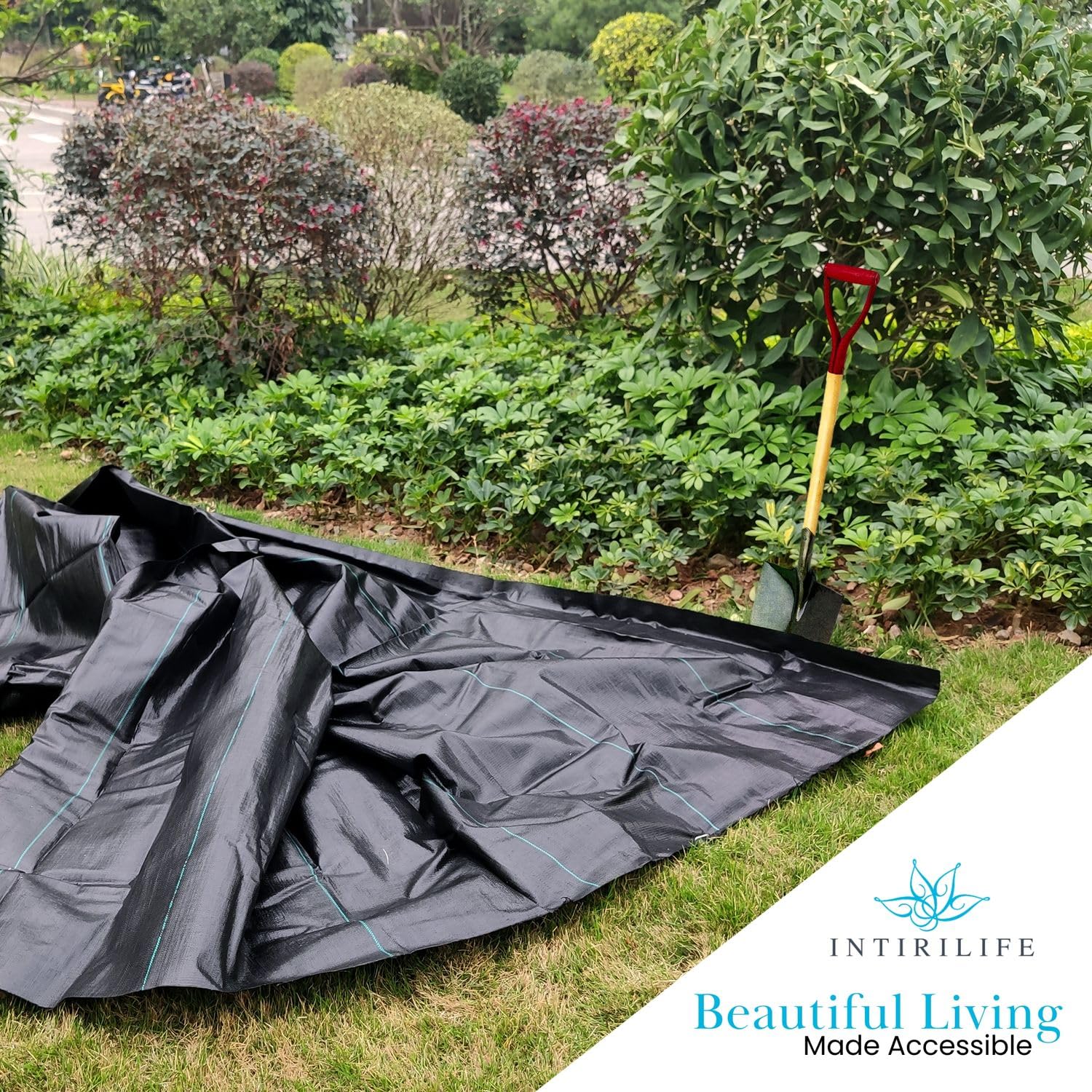 Intirilife Anti-Unkrautmatte 2x5 m Gewebe 100 g/m²