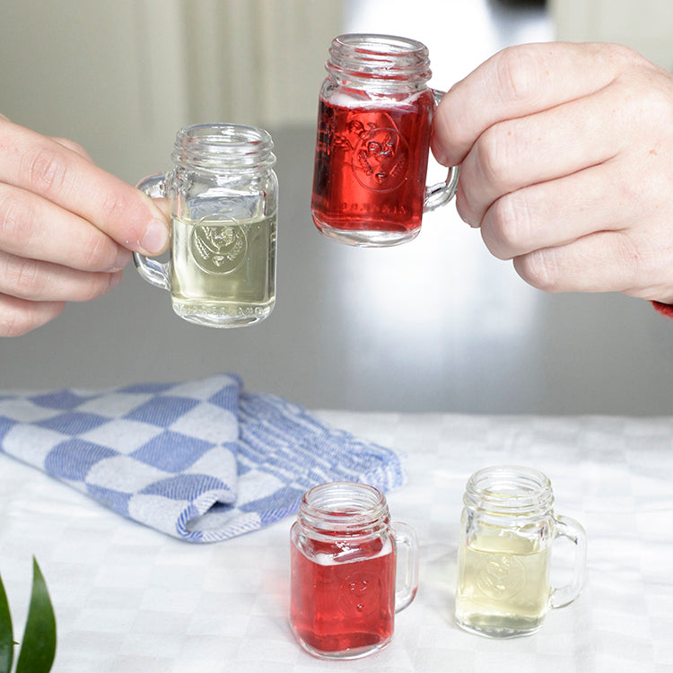 Kikkerland Kitchen Mason Jar Shotgläser 4er Glas 30 ml