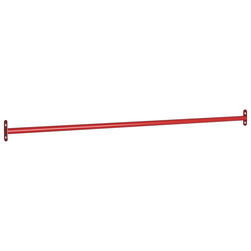 vidaXL Turnstange 125 cm Reckstange Stahl Rot rostgeschützt