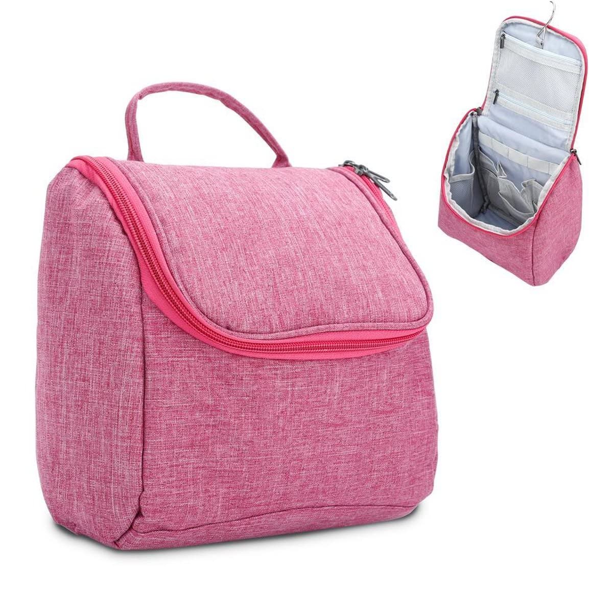 Intirilife Reise Kosmetiktasche Grau 21x9x21 cm Oxford