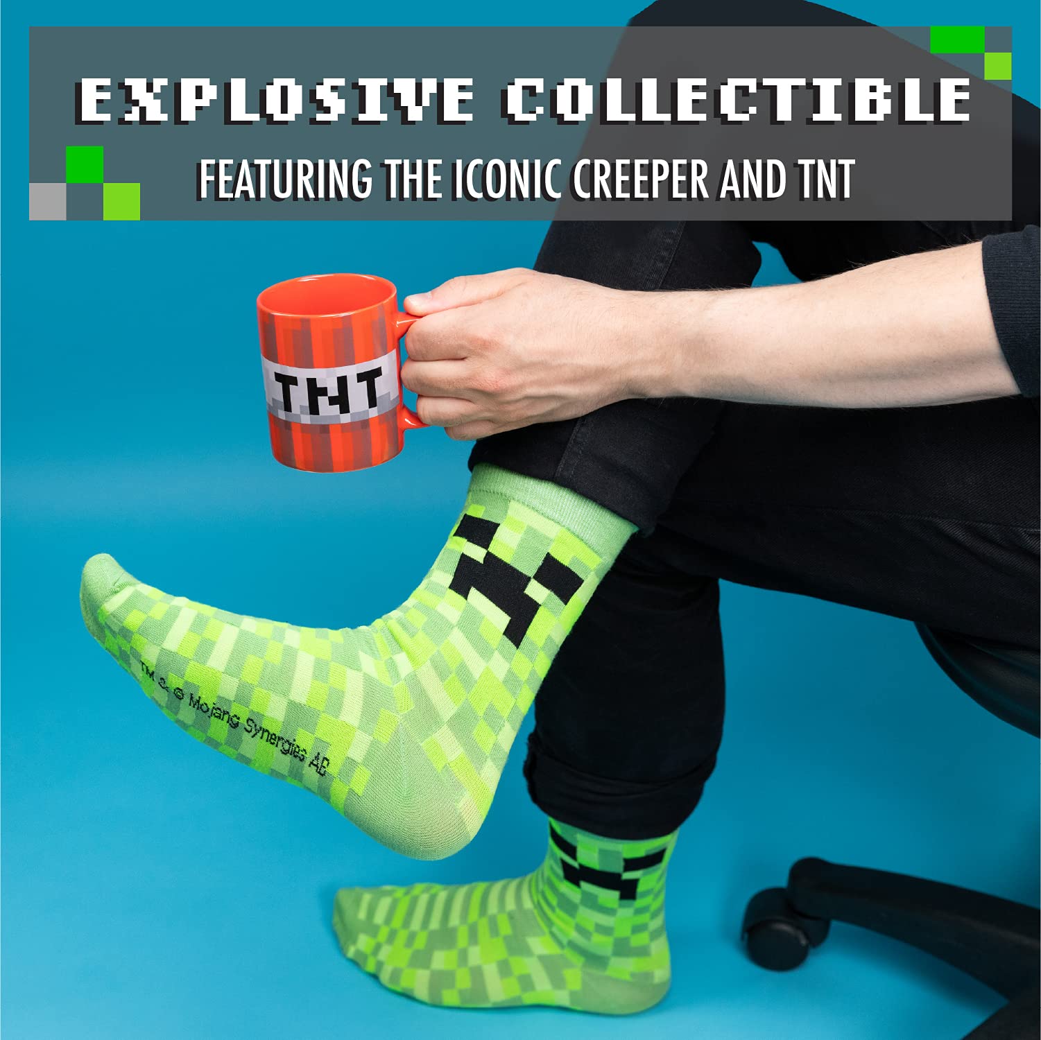 Paladone Minecraft Tasse & Socken Geschenkset TNT Creeper