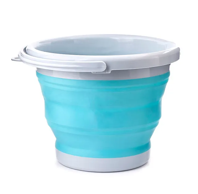 Kikkerland Home Aqua Falteimer 5 Liter Silikon grau
