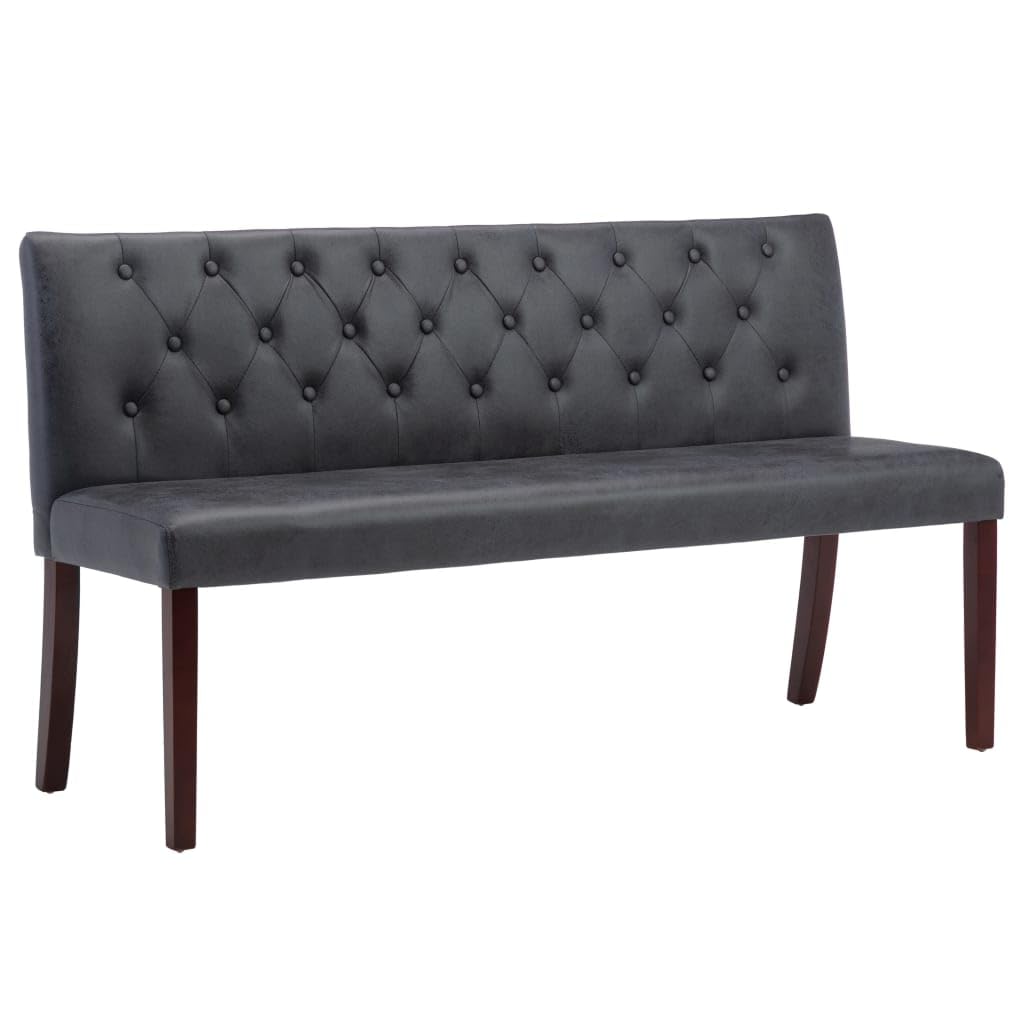 vidaXL Möbel Sitzbank 148,5 cm Polsterbank Braun Wildleder-Optik