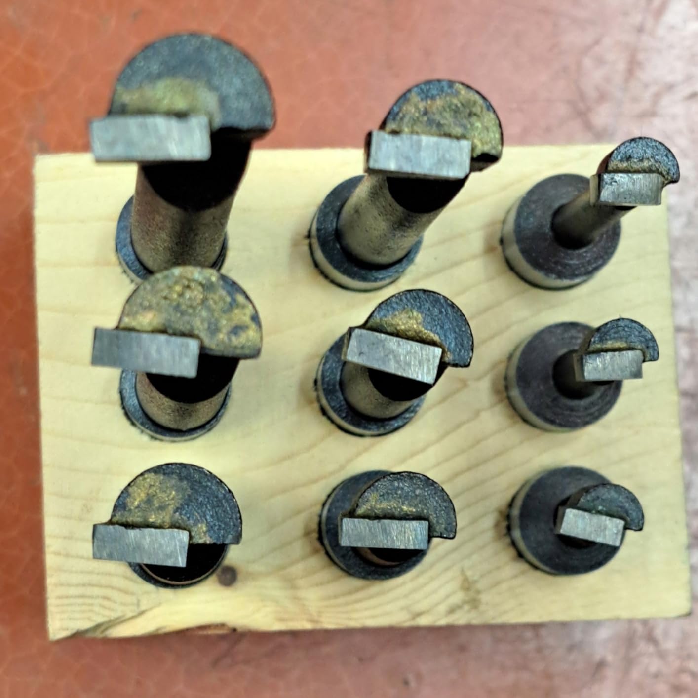 vidaXL Heimwerker Bohrstangen 9-tlg. 12 mm Holzsockel Stahl