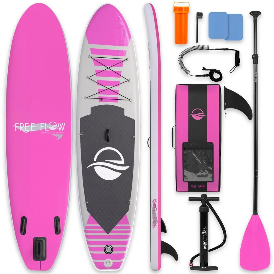 Serenelife SUP Board aufblasbar 10'6" PVC-Board mit Paddel-Set