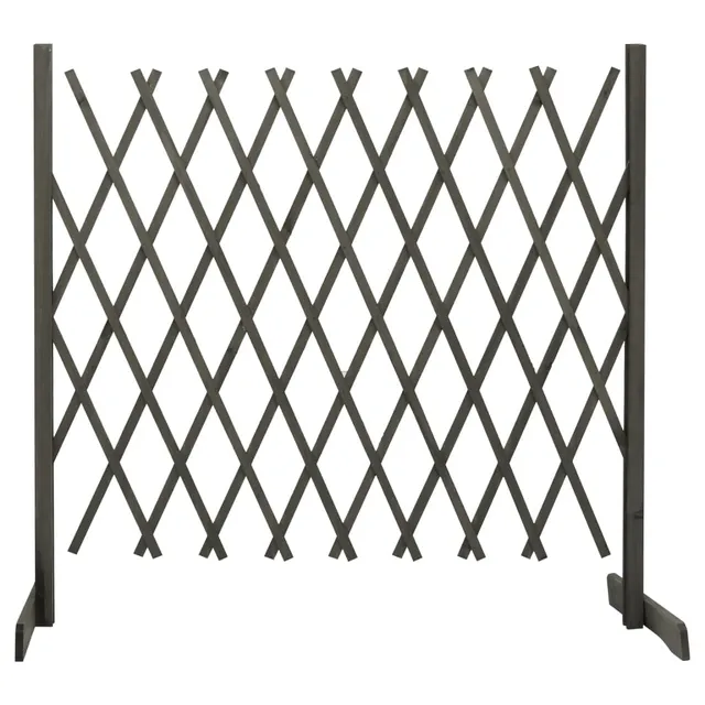 vidaXL Garten-Rankzaun Grau 180x100 cm Tanne Ausziehbar