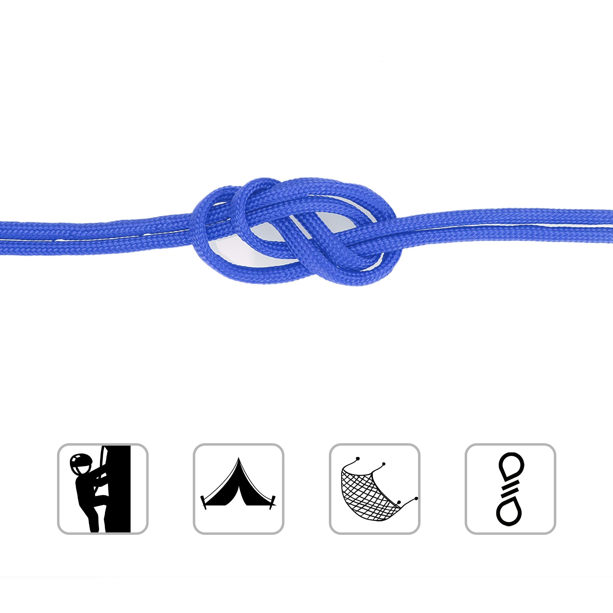 Intirilife Garten Outdoor Paracord Seil 550 blau 31 m
