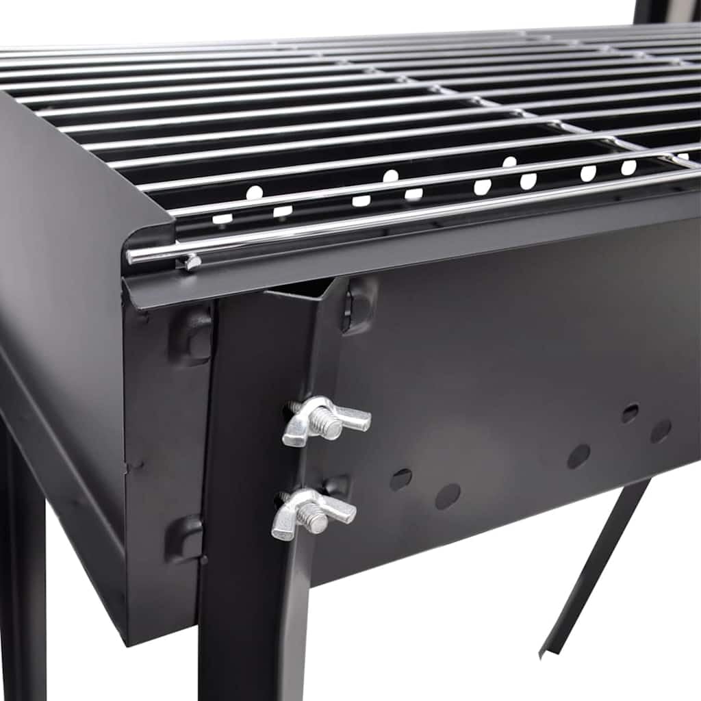 vidaXL BBQ Säulengrill Holzkohlegrill Stahl 75x47x76 cm
