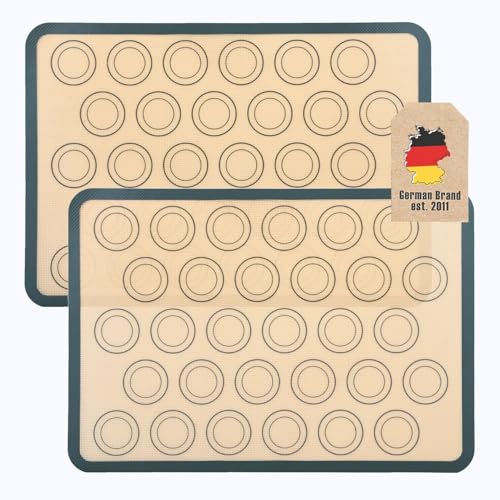 Intirilife Macaron Backmatte Silikon 42,5x29,5 cm 2er antihaft