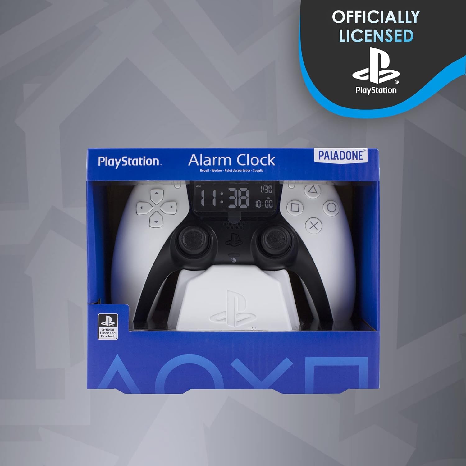 Paladone Homeware PlayStation PS5 Controller Wecker Weiß Datum