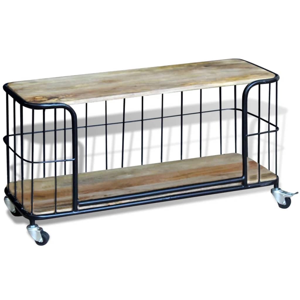 vidaXL Möbel TV-Schrank Massivholz Mango 100x40x45 cm Lowboard