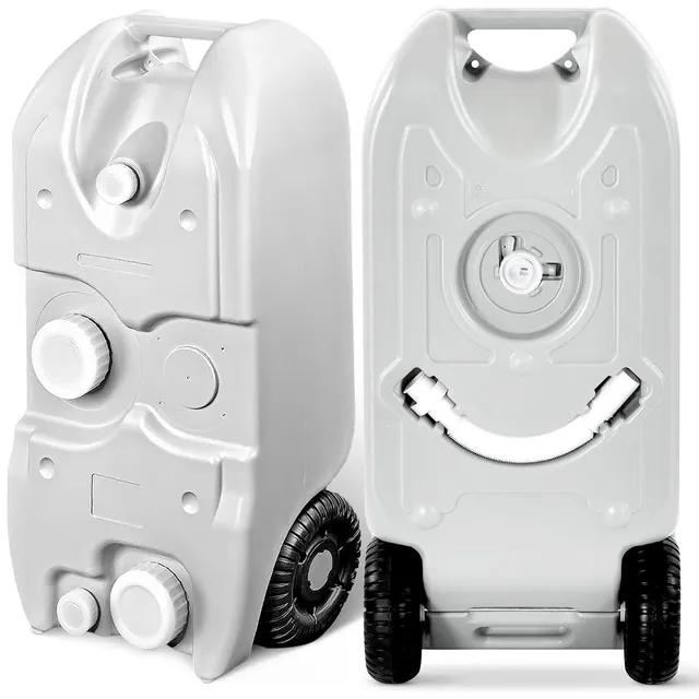 Serenelife Wassertank Grau 40 Liter HDPE mit Rollen