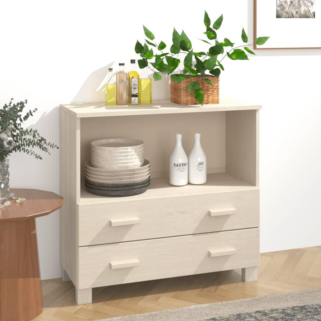 vidaXL Möbel Sideboard Honigbraun 85x35x80cm Kiefer Massivholz