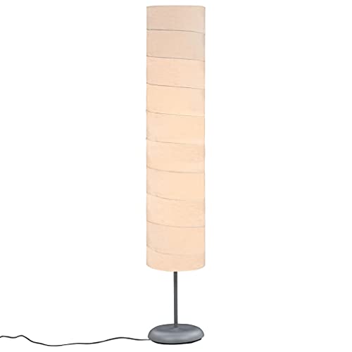vidaXL Stehlampe Weiß 121 cm Reispapier Bodenlampe E27