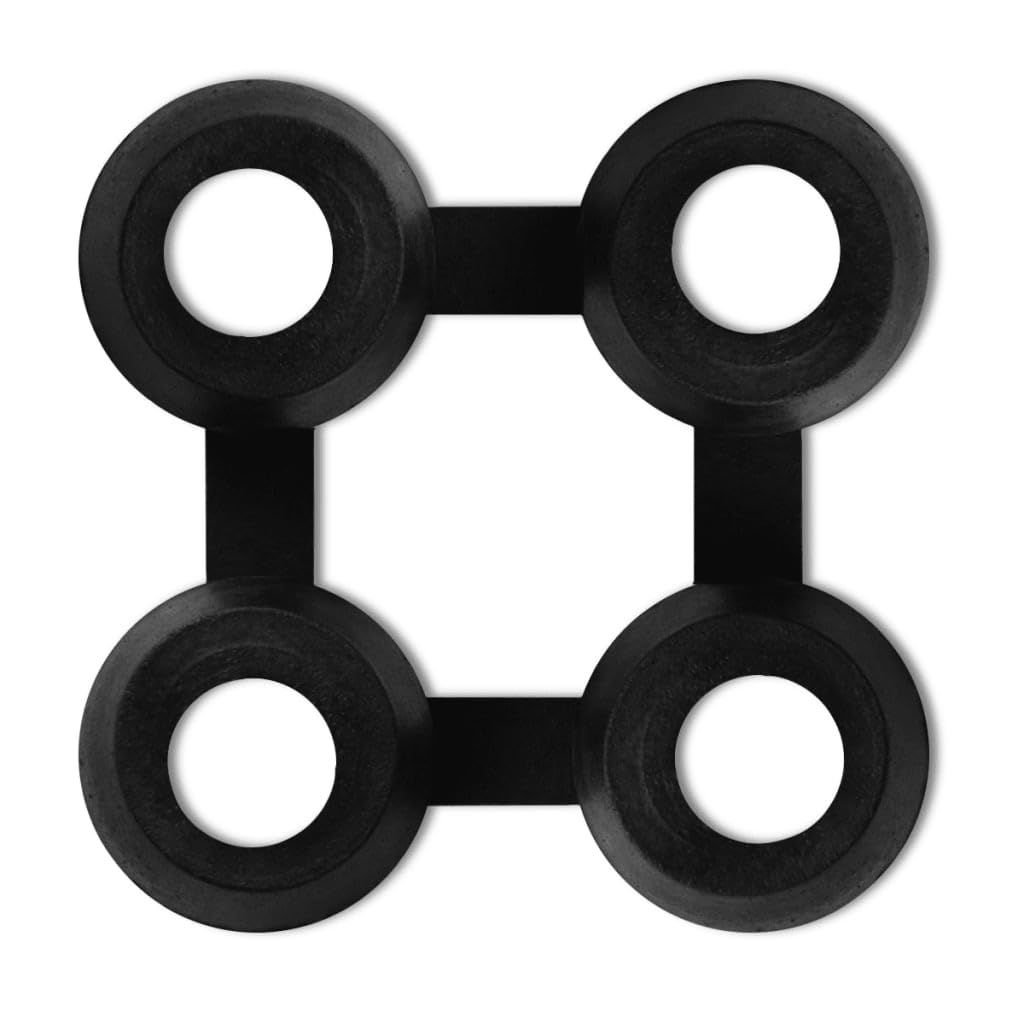 vidaXL Verbinder für Ringgummimatten Schwarz 10 Stk Gummi