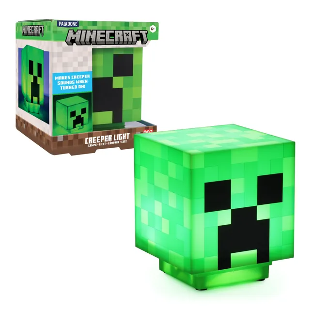 Paladone Minecraft Creeper Tischlampe Grün mit Sound