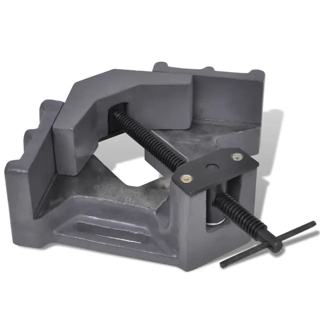 vidaXL Winkelschraubstock 115 mm 90 Grad Schraubstock Werkstatt