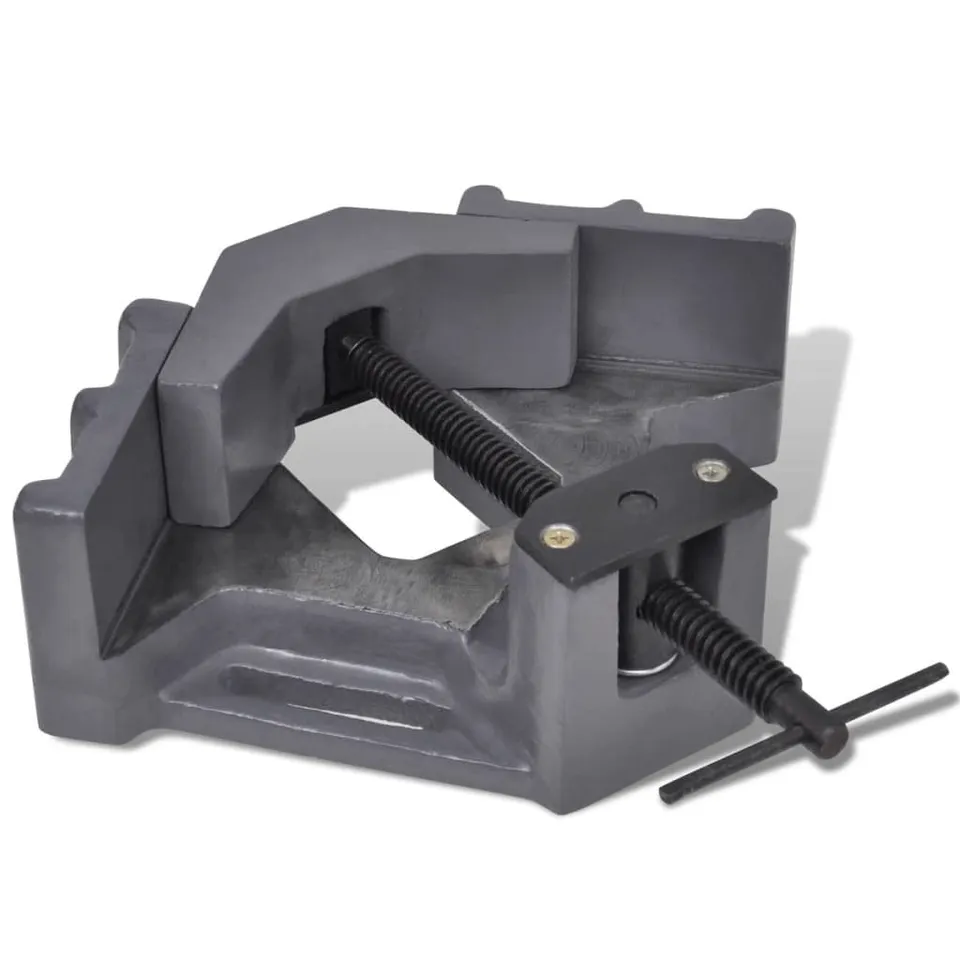 vidaXL Winkelschraubstock 115 mm 90 Grad Schraubstock Werkstatt