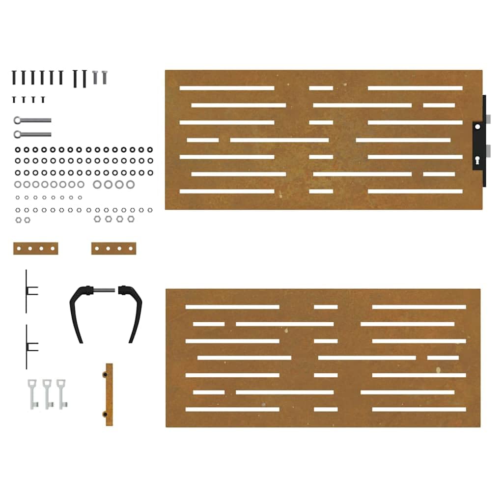 vidaXL Heim & Garten Gartentor 85x125 cm Rostoptik Corten