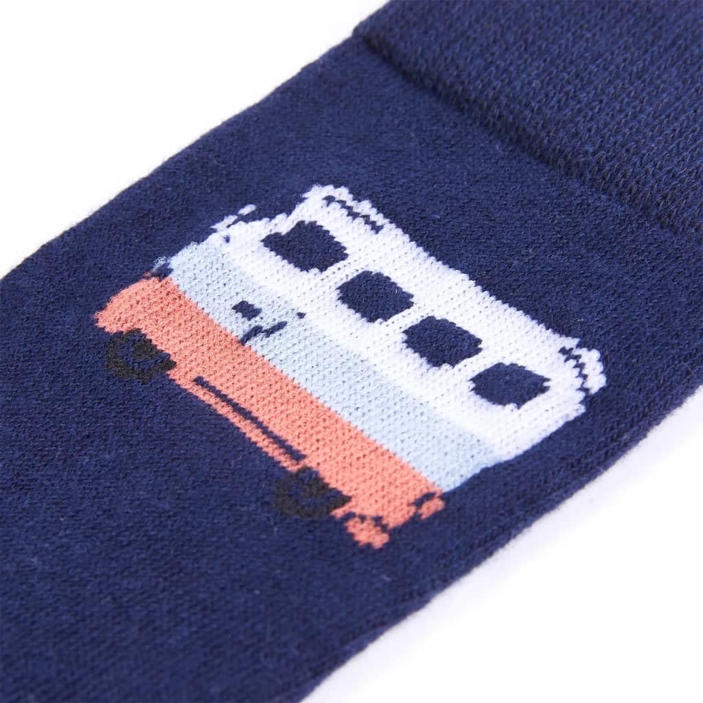 vidaXL Baby & Kleinkind Kindersocken 23-26 Bus Streifen Baumwolle