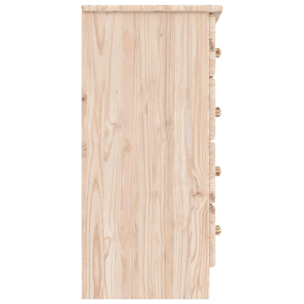 vidaXL ALTA Kommode Natur Kiefer 77x35x73 5 Schubladen
