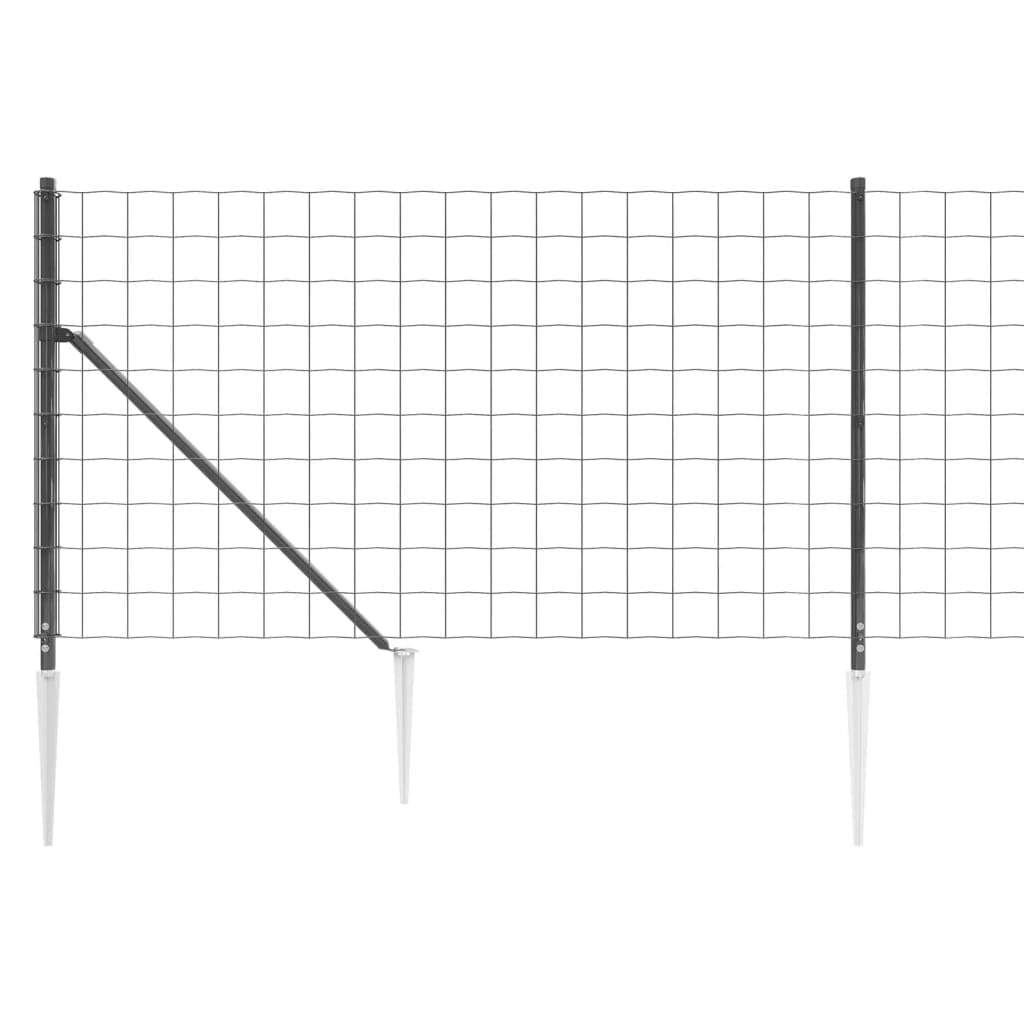 vidaXL Heim & Garten Maschendrahtzaun Anthrazit PVC Stahl