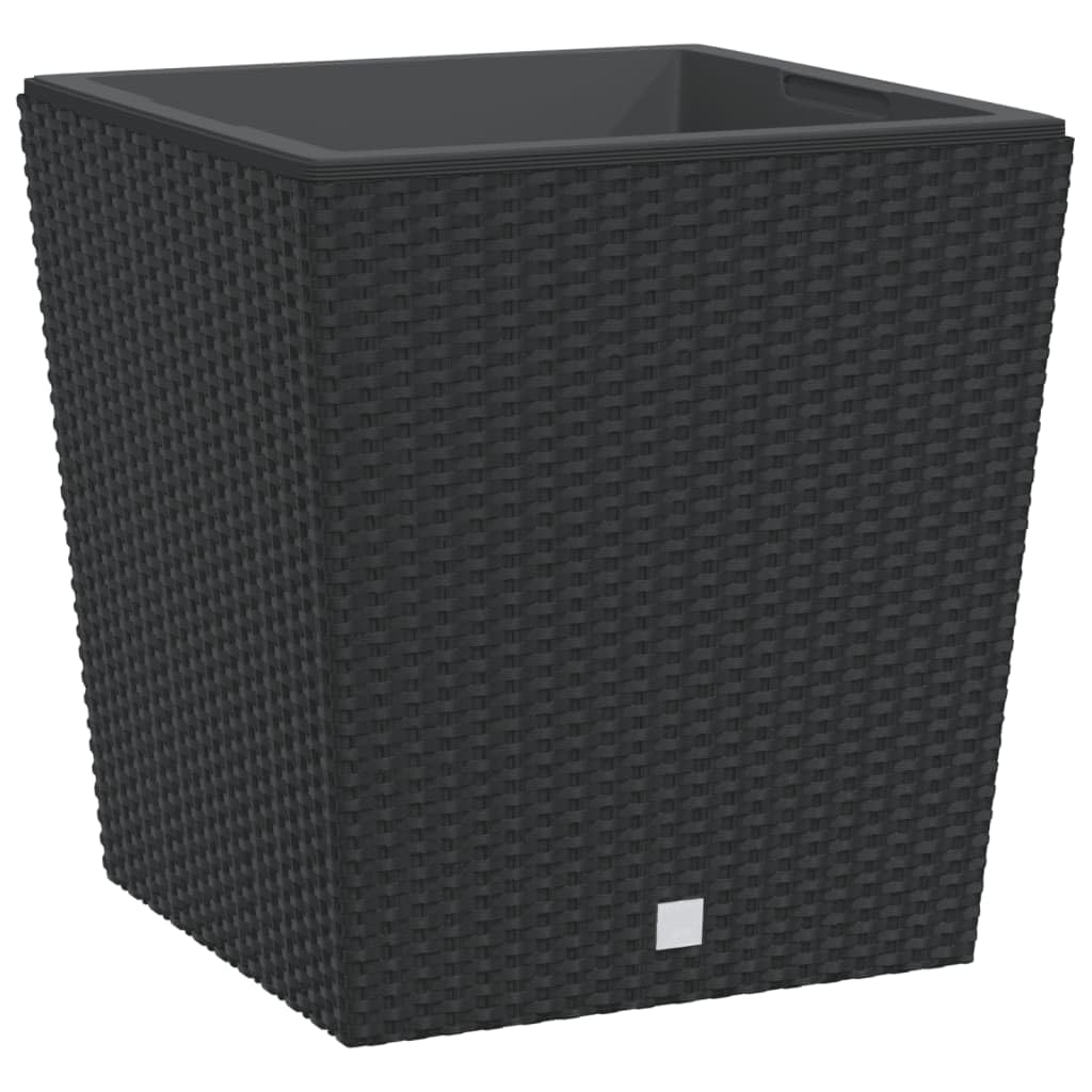 vidaXL Pflanzkübel Anthrazit Rattan-Optik 32 L Blumentopf