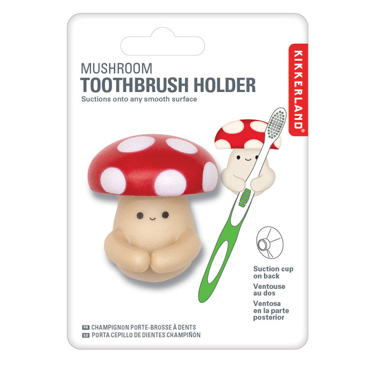 Kikkerland Mushroom Zahnbürstenhalter Pilz mit Saugnapf