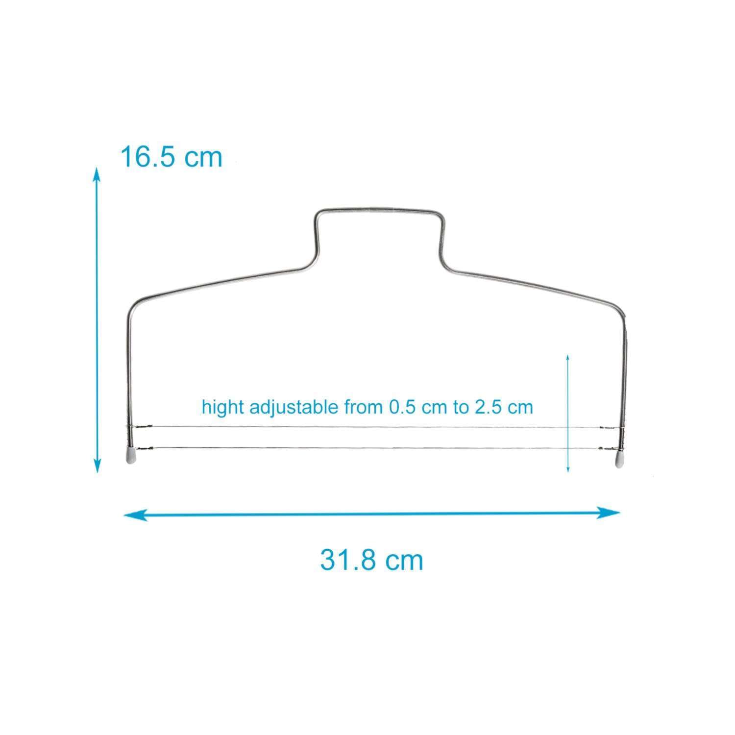 Intirilife Tortenschneider Edelstahl 31,8 cm mit Draht