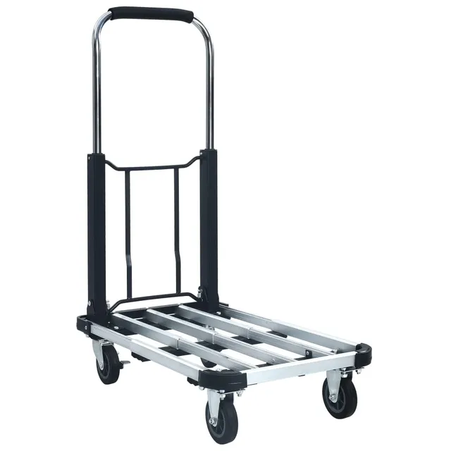 vidaXL Transportwagen klappbar Aluminium 150kg silbern