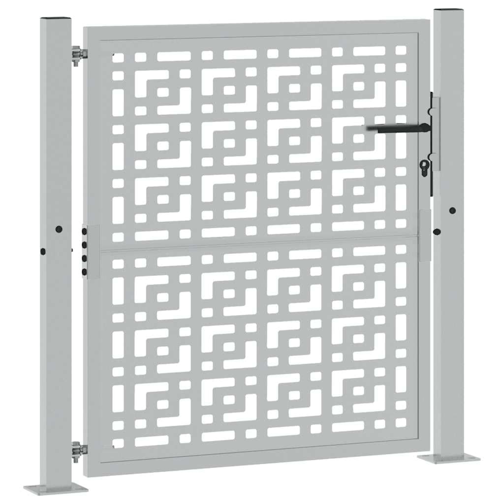 vidaXL Gartentor 100x100 cm Cortenstahl braun abschließbar