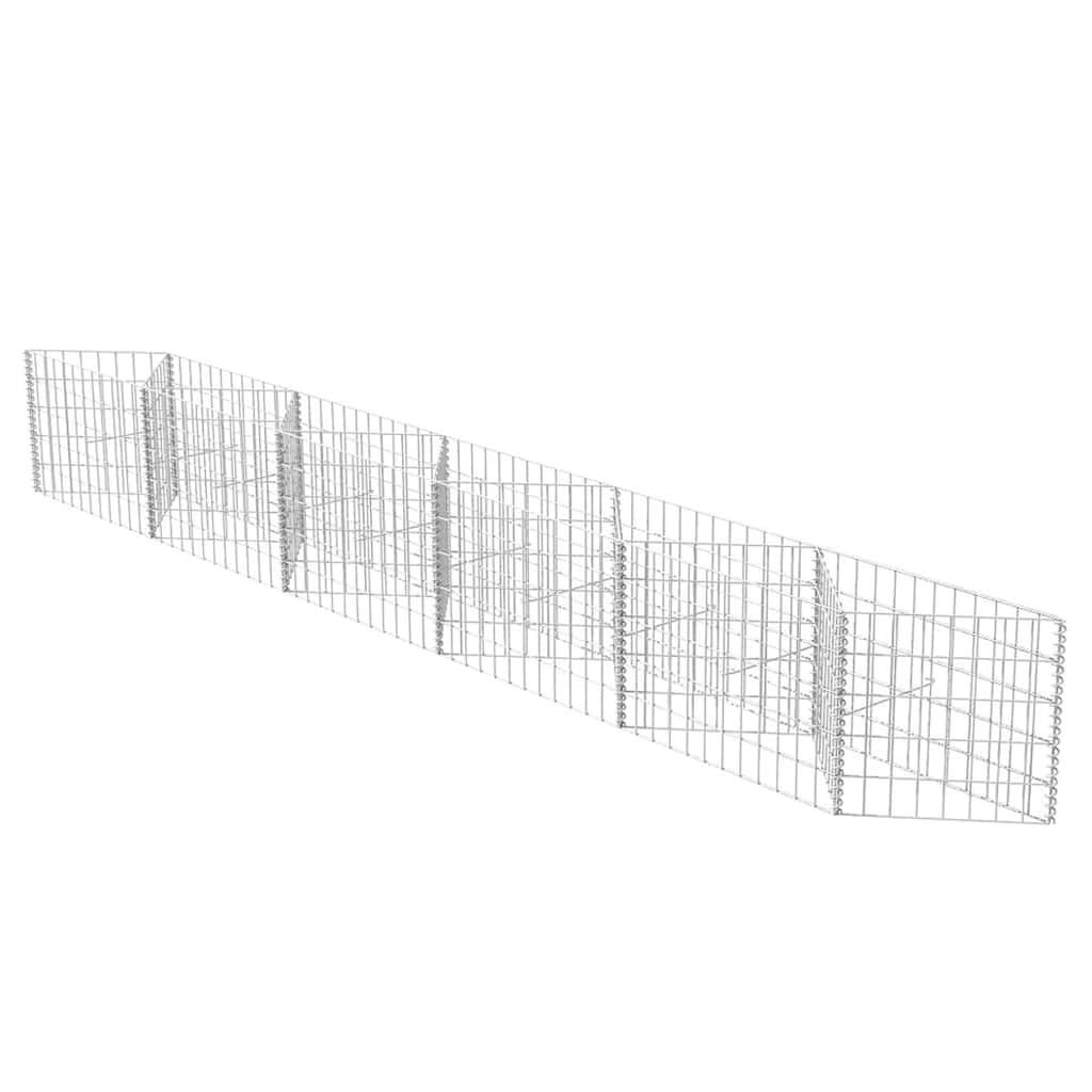 vidaXL Gabionenkorb Hochbeet Stahl 300x30x50 cm verzinkt