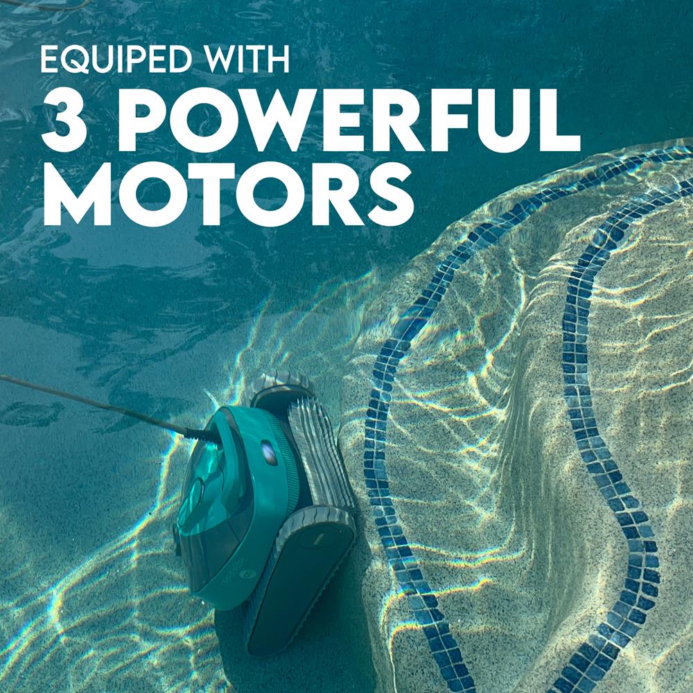 Serenelife Pool Set Poolroboter Dual-Bürsten Boden Wand Wasserlinie