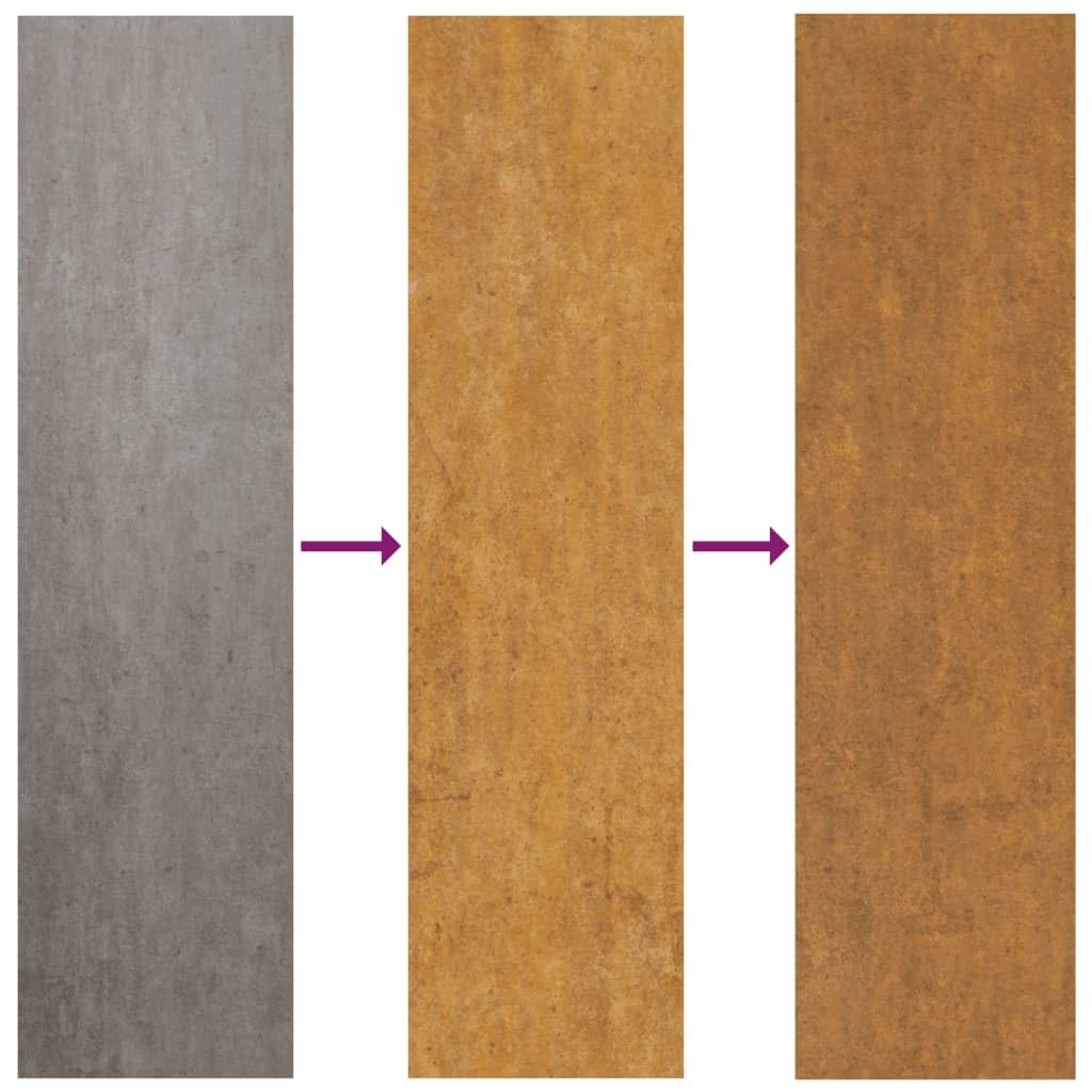 vidaXL Heim & Garten Wanddeko 105x55 cm Cortenstahl Muschel-Design