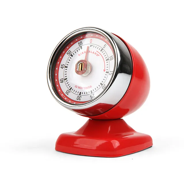 Kikkerland Kitchen Vintage Streamline Küchentimer rot 55 Min