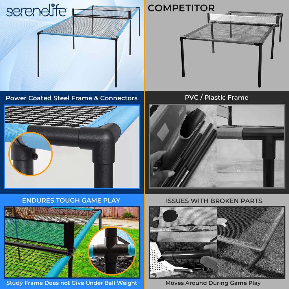 Serenelife Game Tables Spyder Pong Tischtennis Stahl Outdoor Set