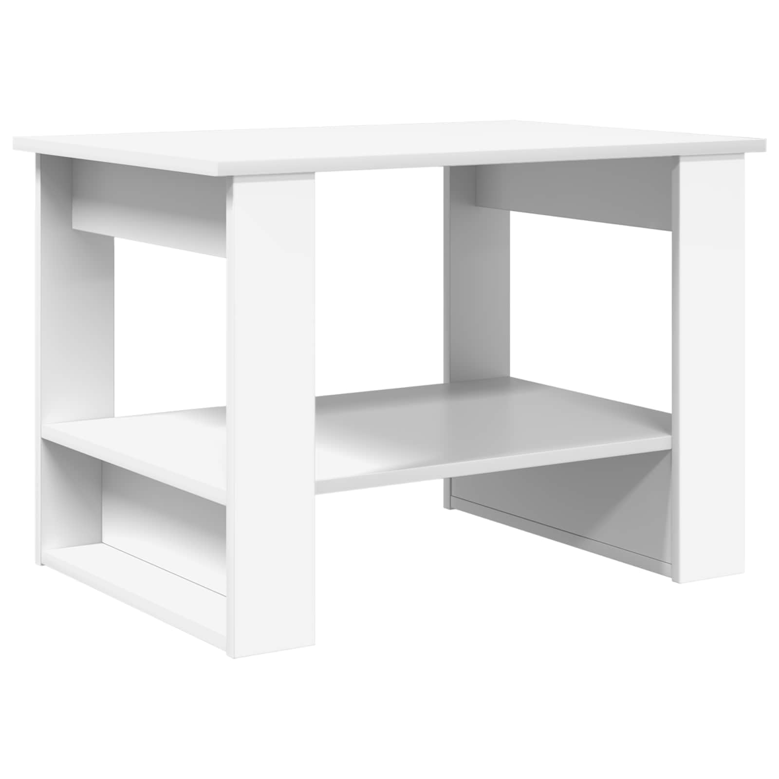 vidaXL Couchtisch Weiß 72x50x50 cm Wohnzimmertisch Holz