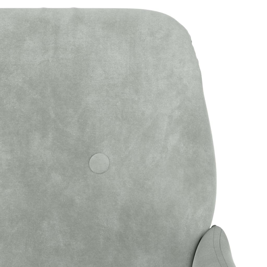 vidaXL Sitzbank Hellgrau Samt 108x79x79 cm Polsterbank