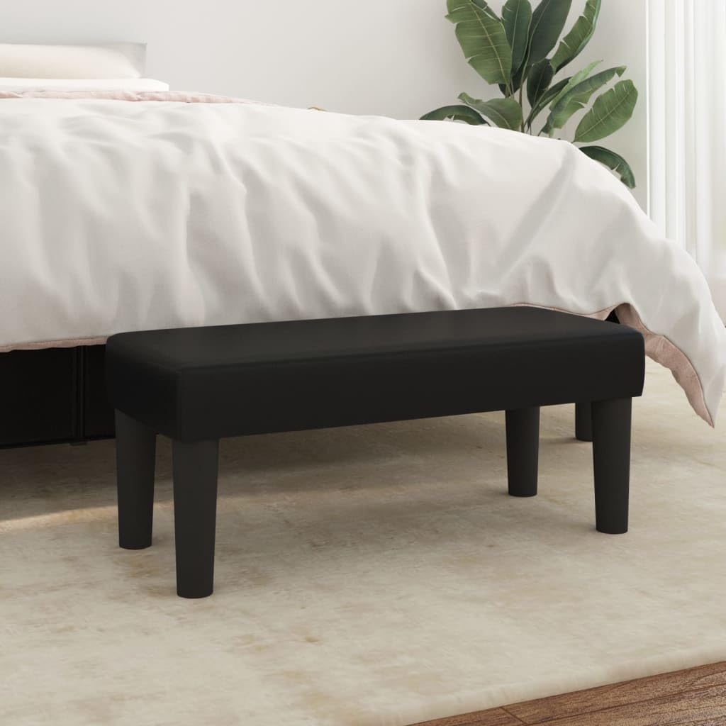 vidaXL Sitzbank Kunstleder schwarz 70x30x30 cm gepolstert