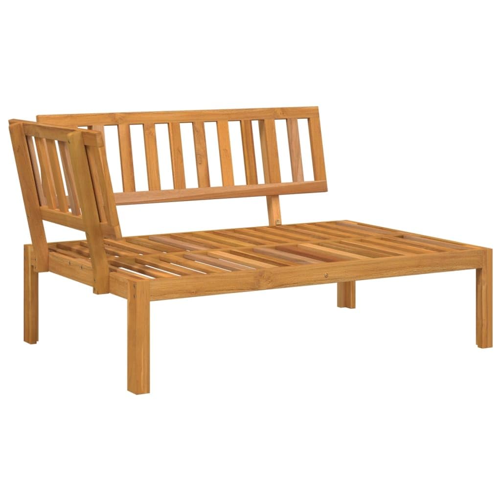 vidaXL Garten Ecksofa 2 STK Akazie Dunkelbraun modular