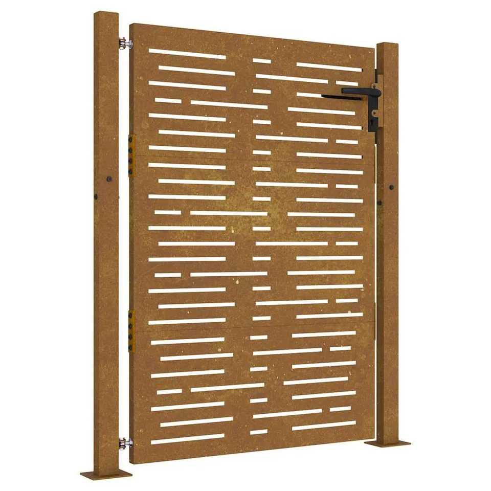 vidaXL Heim & Garten Gartentor 100x125 cm Cortenstahl Rost
