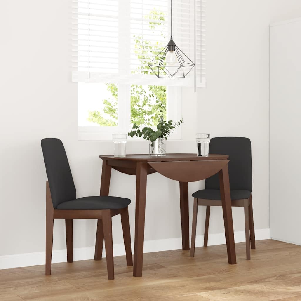 vidaXL Esszimmerstühle Braun 2er Set Holz 45x54x83 mit Kissen