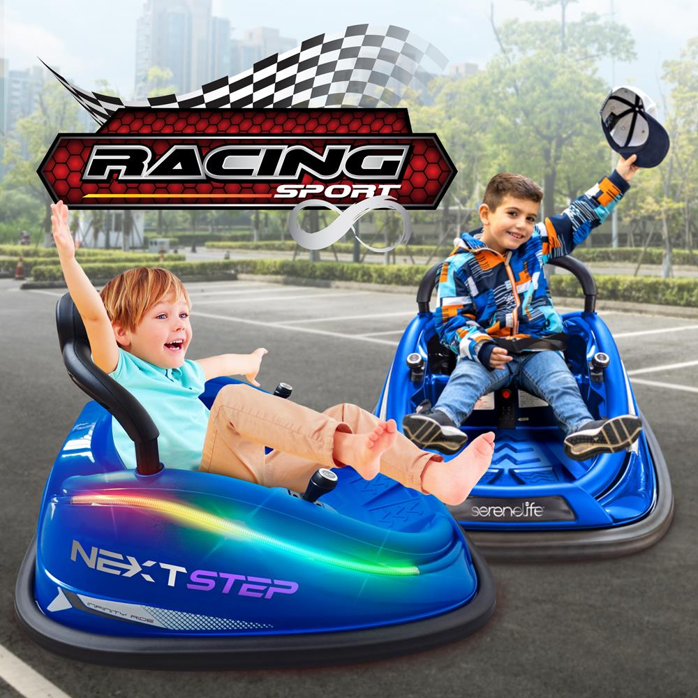 Serenelife Bumper Car Elektro Blau mit Fernbedienung 12V