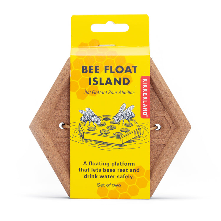 Kikkerland Home Bee Float Island Bieneninsel 2er Set Kork