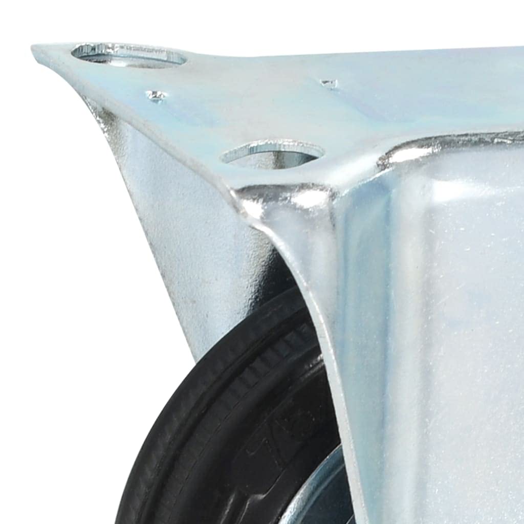 vidaXL Bockrollen 75 mm Möbelrollen 12 Stück Gummi 50 kg