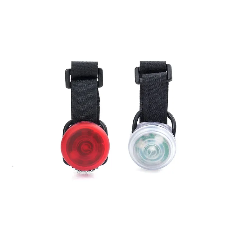 Kikkerland On-The-Go Fiets Fahrradlichter LED-Set rot-weiß