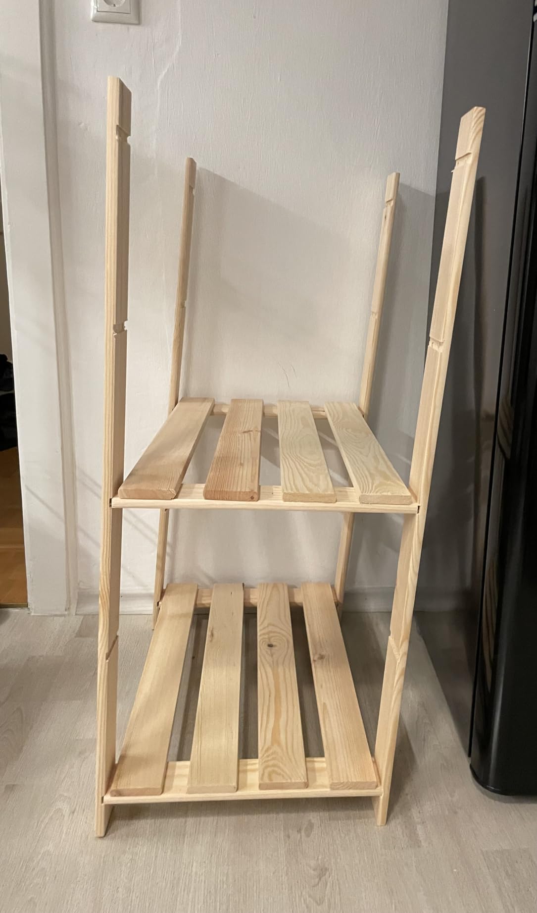 vidaXL Kiefer Massiv Lagerregal Holzregal 3 Böden 1 Stück 150 kg
