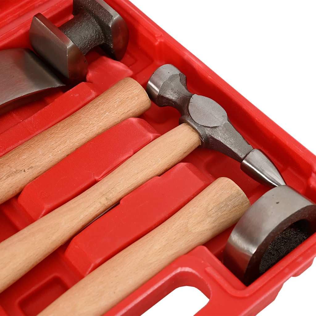 vidaXL Ausbeulset 7-tlg Karosseriehammer Dellen-Reparatur Koffer