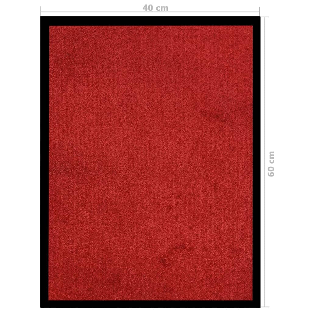 vidaXL Fußmatte Rot 40x60cm rutschfest Schmutzfangmatte